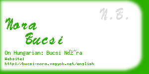 nora bucsi business card